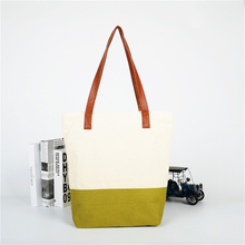 China Customized Cheap Splicing Pattern Beach Canvas Bags