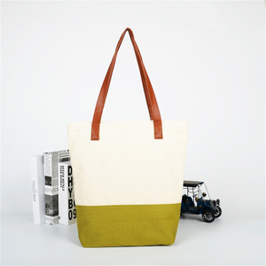 China Customized Cheap Splicing Pattern Beach Canvas Bags
