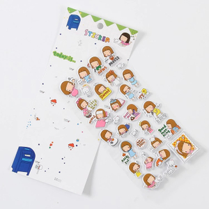 Fashion Custom Kids Toys Cartoon 3D Stickers Children PVC Stickers Bubble Stickers