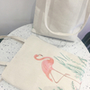 Flamingo Recycled Cotton Tote Bag For Work