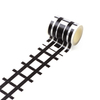 4.8cm*5m Black And White Custom Masking Gift Wrapping Paper Tap