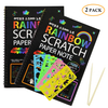 Rainbow Scratch Magic Doodle Notepad for Kids Arts and Crafts