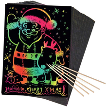  China Eco-friendly Hot Creative DIY 50 Piece Rainbow Scratch Paper
