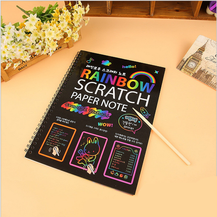 rainbow scratch paper