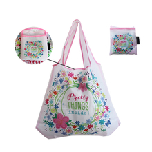 Boguang Wholesale Reusable Folding Polyester Supermarket Tote Foldable Shopping Bag