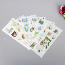 Waterproof Fresh Illustration Style Sticker City Kid Sticker