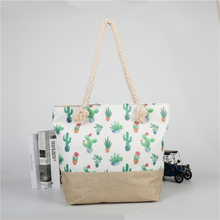 China Hot Sale Kawaii Cactus Beach Canvas Bag
