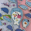 EDL-P132 Hot Sale Japanese Ocean Animal Puffy Sticker