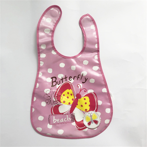 Custom Lovely Easy Wash Soft Safe Antibacterial Polyester Baby Bib BG-BB04